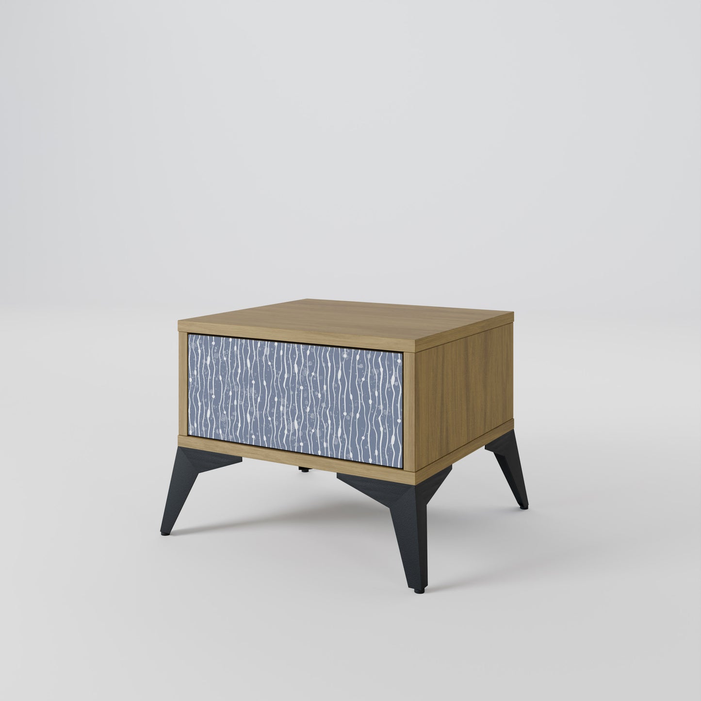 GRAPHITE RAIN Nattduksbord i ekeffekt
