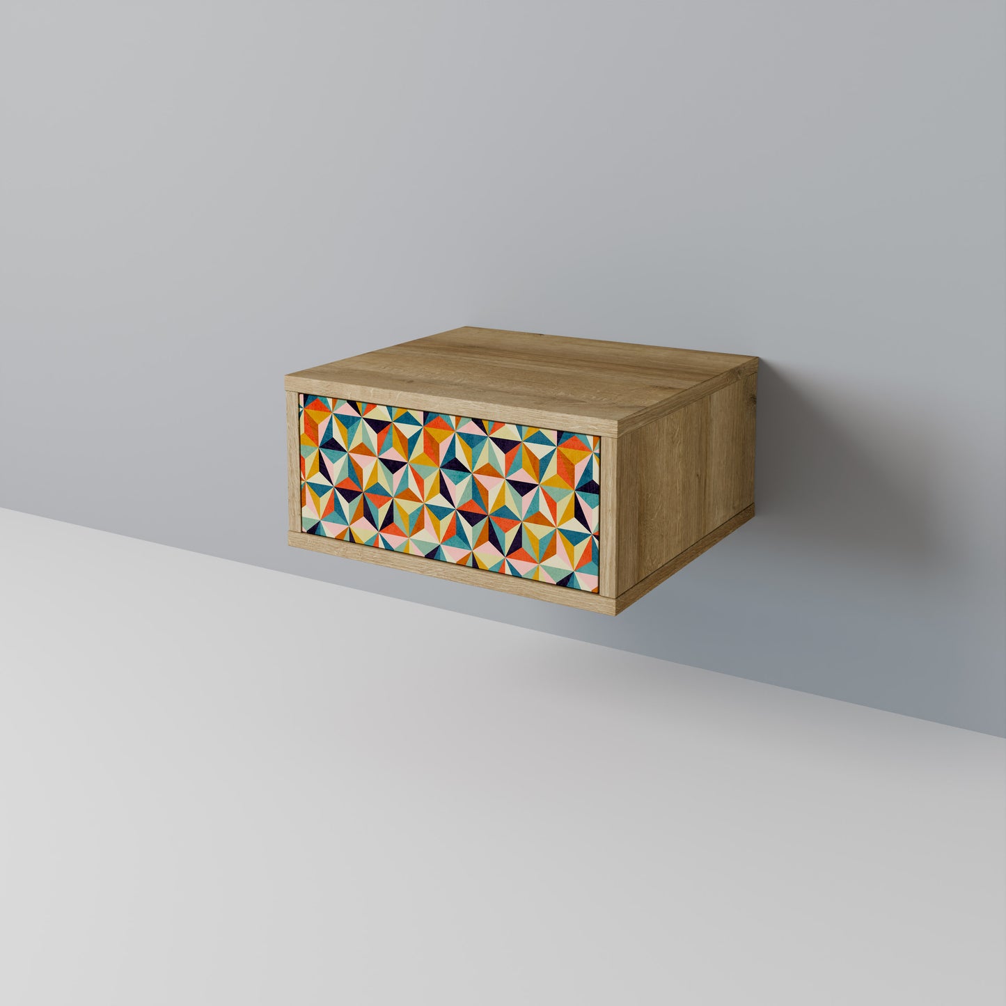 TESSELATE TREASURES Nattduksbord i Oak Effect