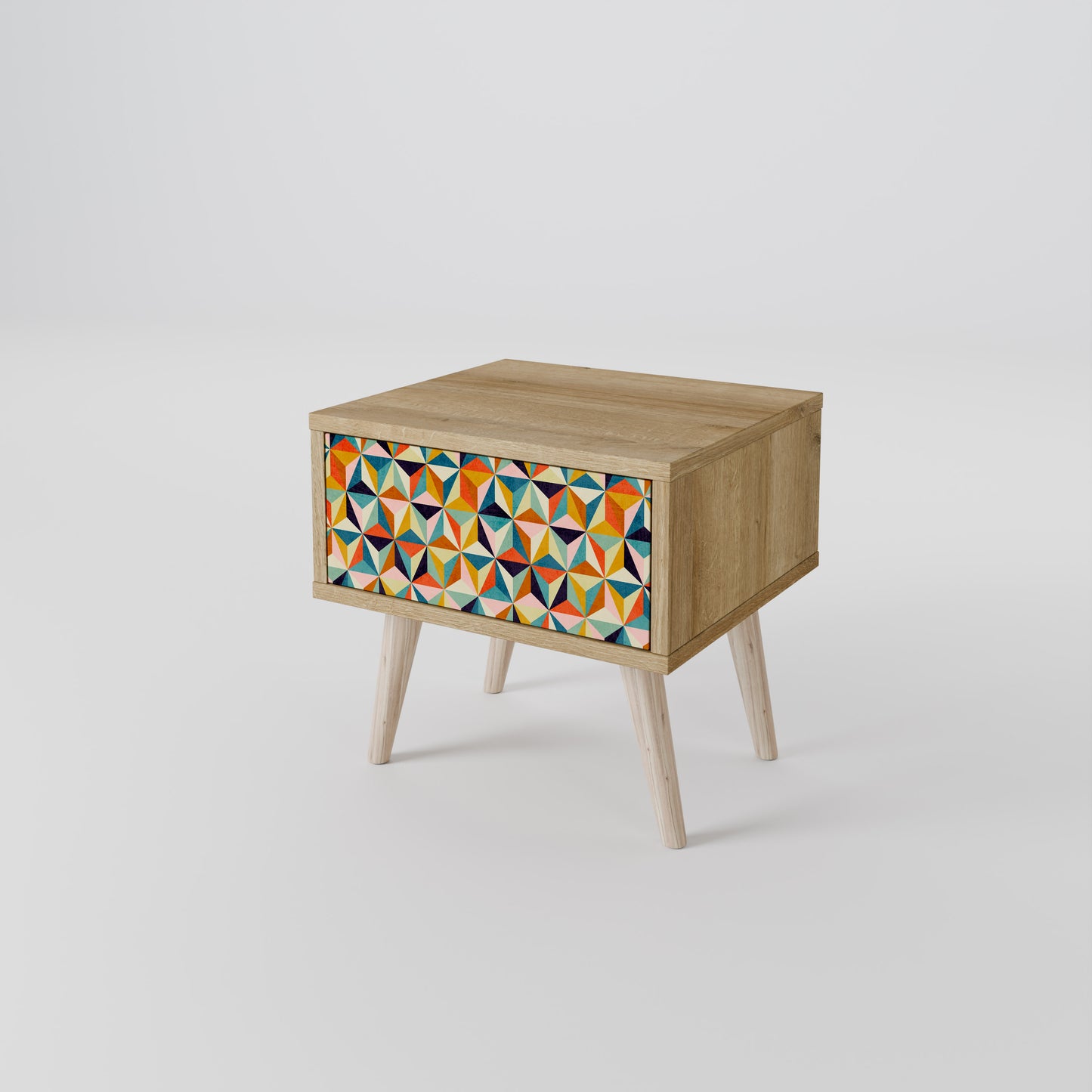 TESSELATE TREASURES Nattduksbord i Oak Effect