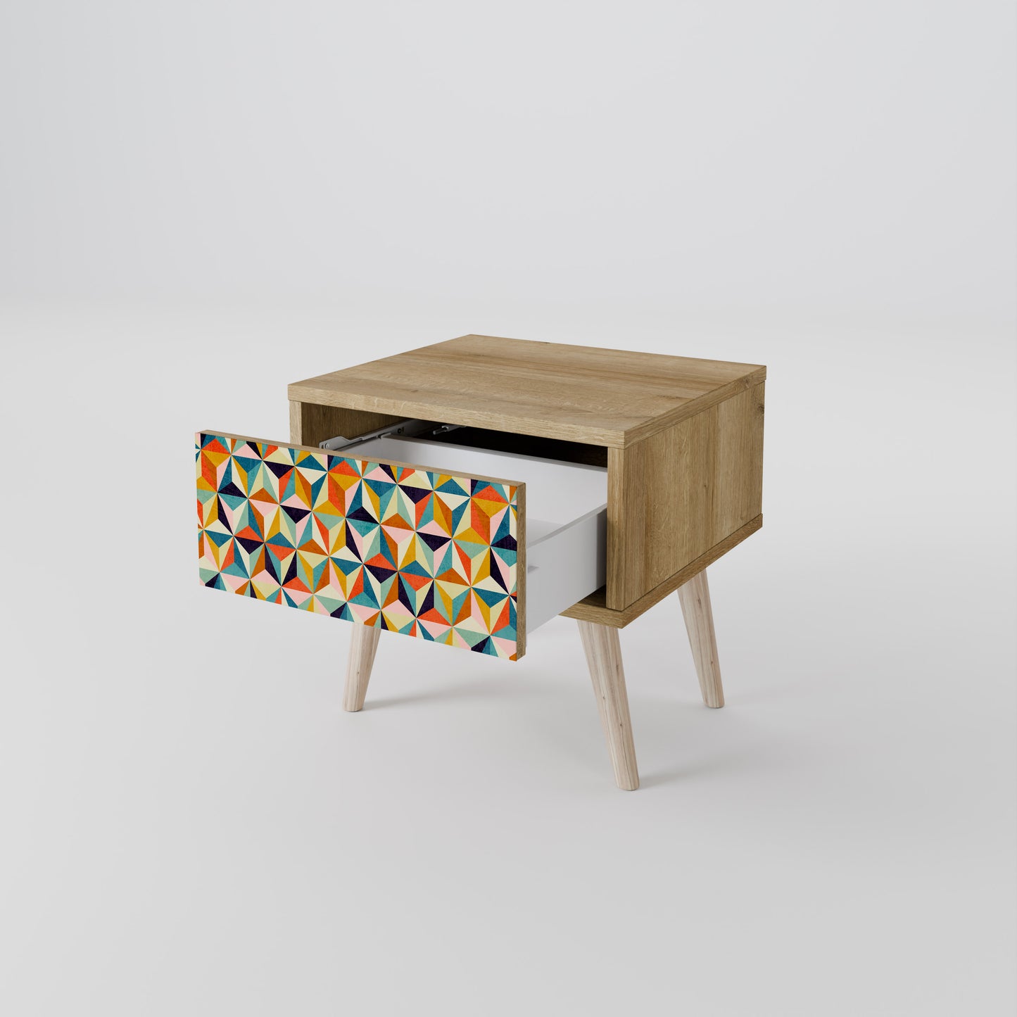 TESSELATE TREASURES Nattduksbord i Oak Effect