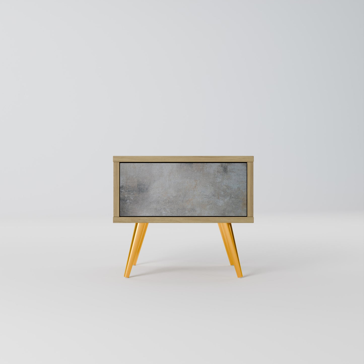 CONCRETE WALL Nightstand in Oak Effect