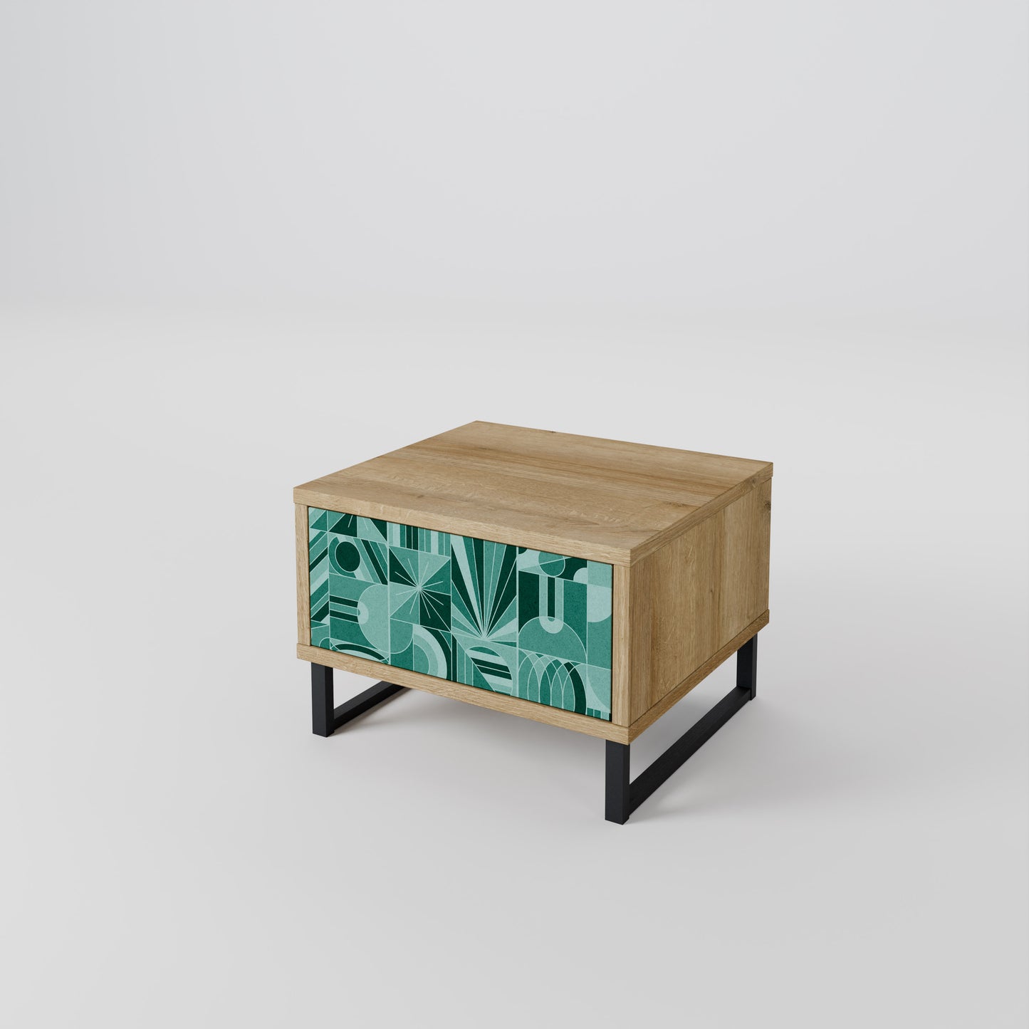 HARMONIC GRID Nightstand in Oak Effect