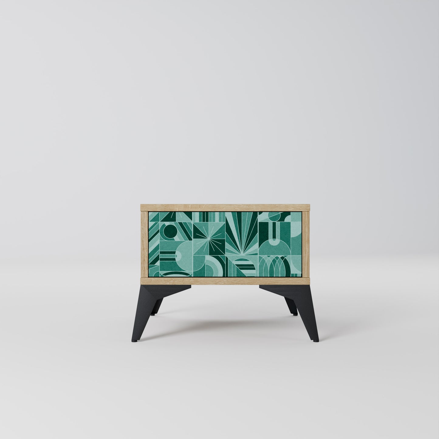 HARMONIC GRID Nightstand in Oak Effect