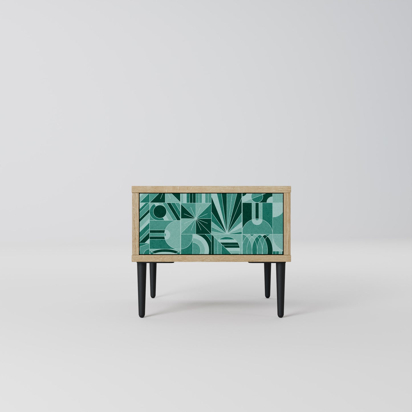 HARMONIC GRID Nightstand in Oak Effect