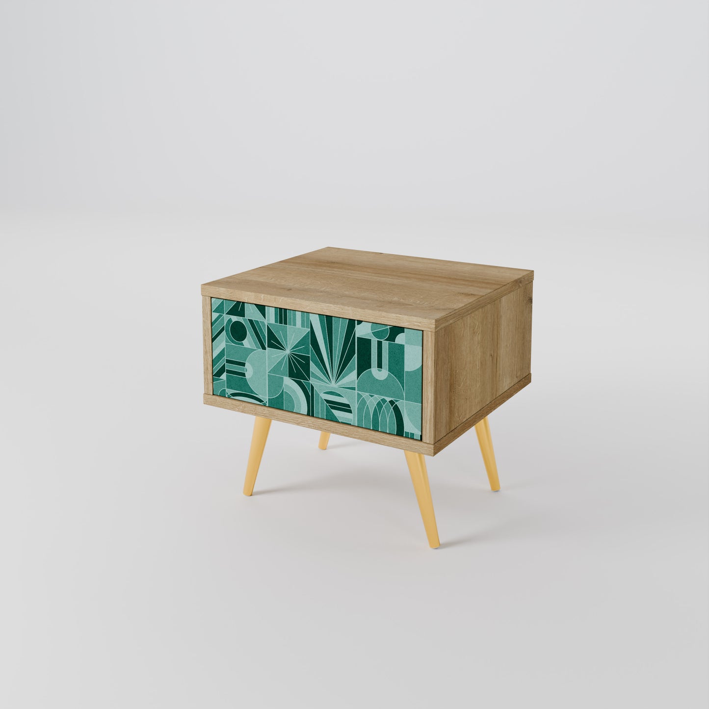 HARMONIC GRID Nightstand in Oak Effect