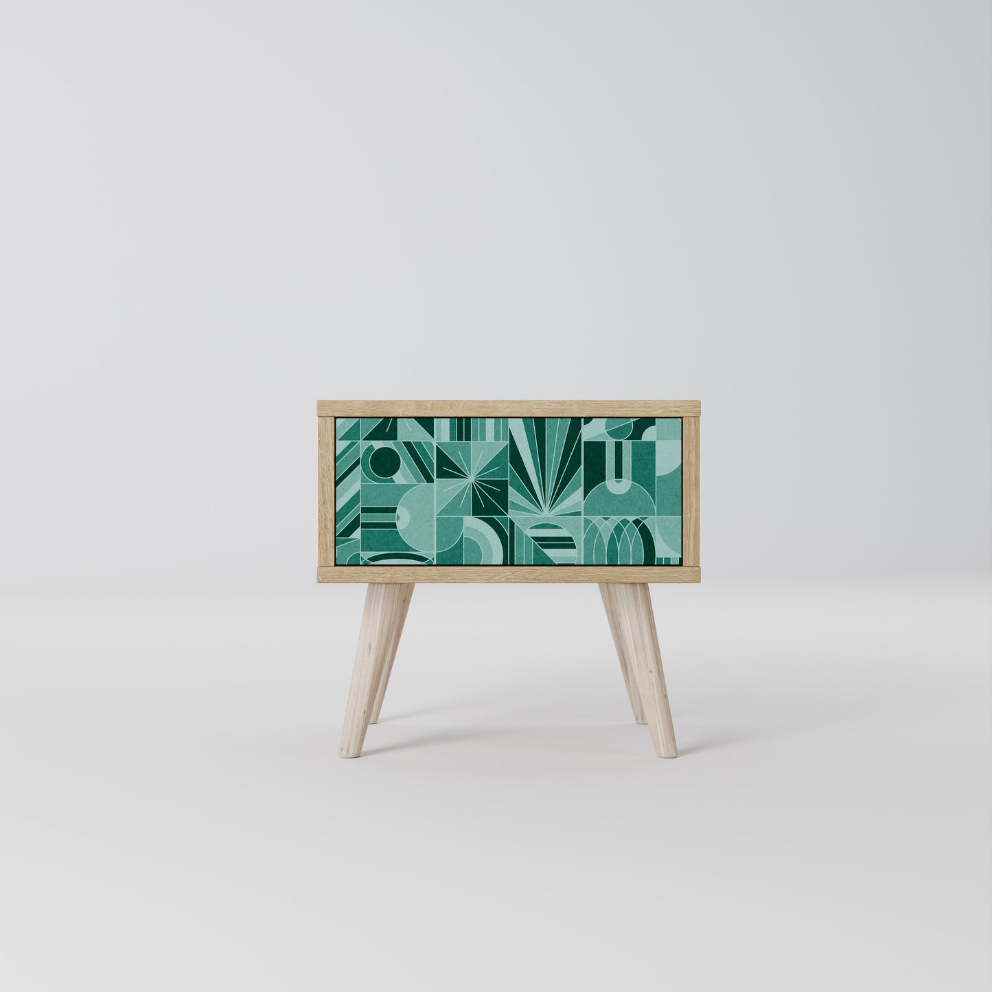 HARMONIC GRID Nightstand in Oak Effect