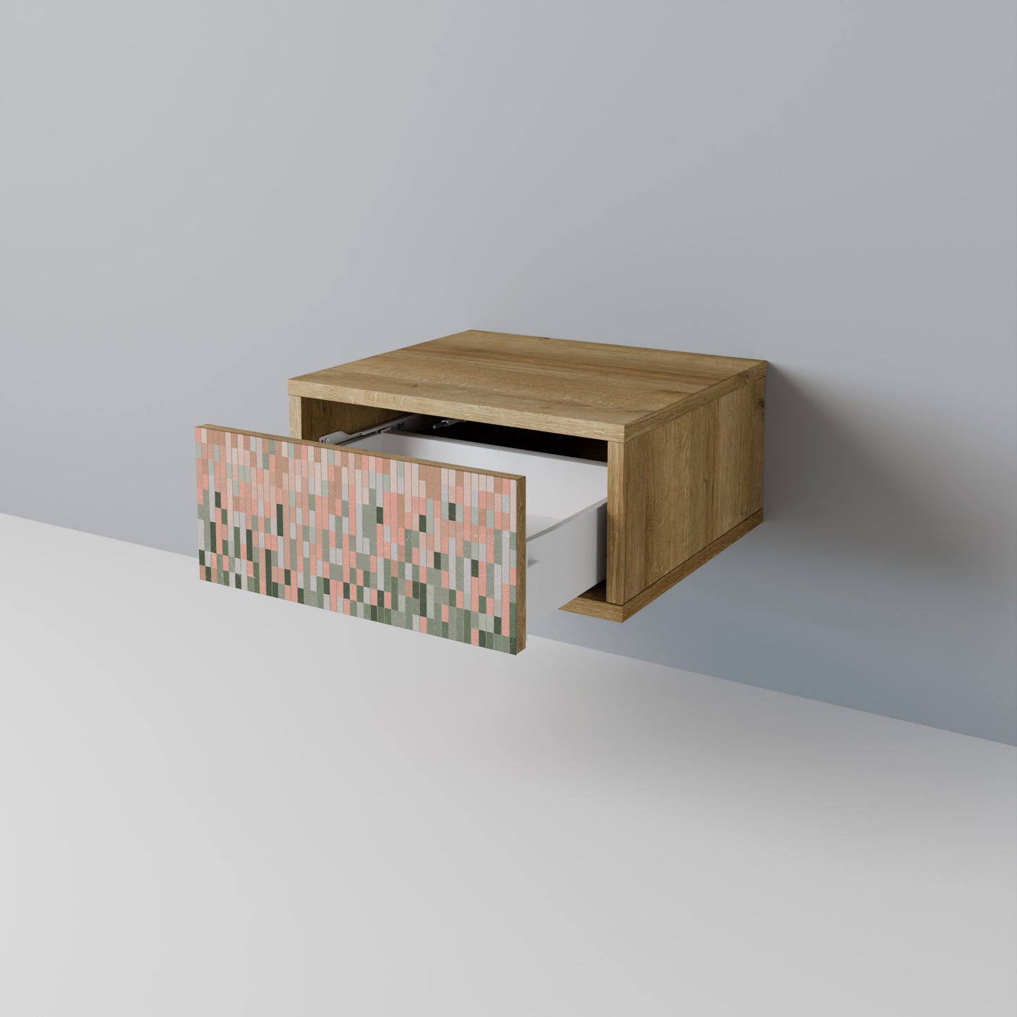 BYGGER FRAMTIDEN Nattduksbord i Oak Effect
