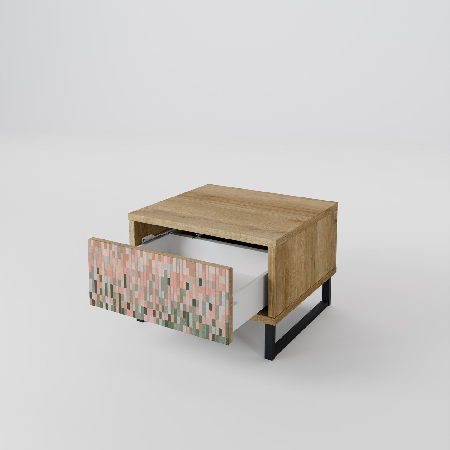 BYGGER FRAMTIDEN Nattduksbord i Oak Effect