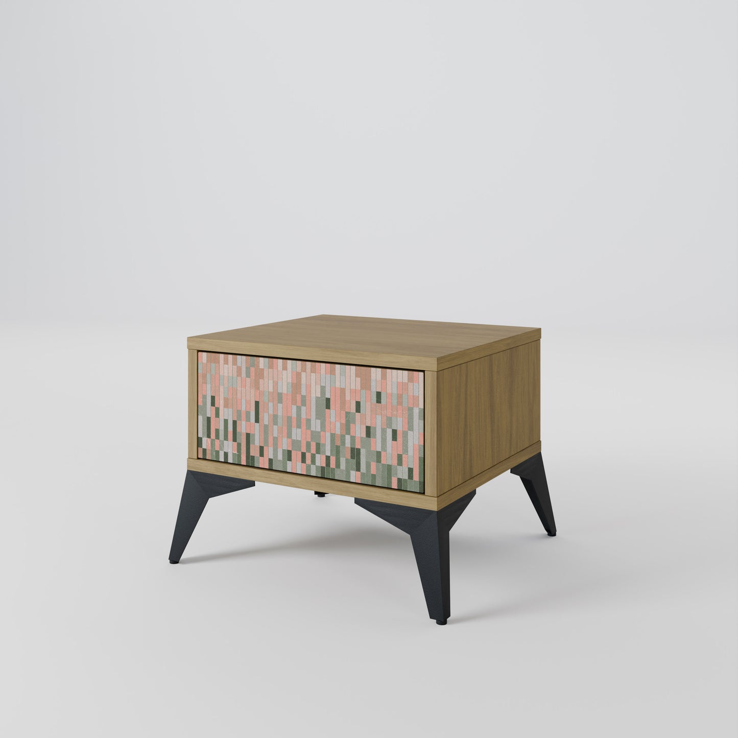 BYGGER FRAMTIDEN Nattduksbord i Oak Effect