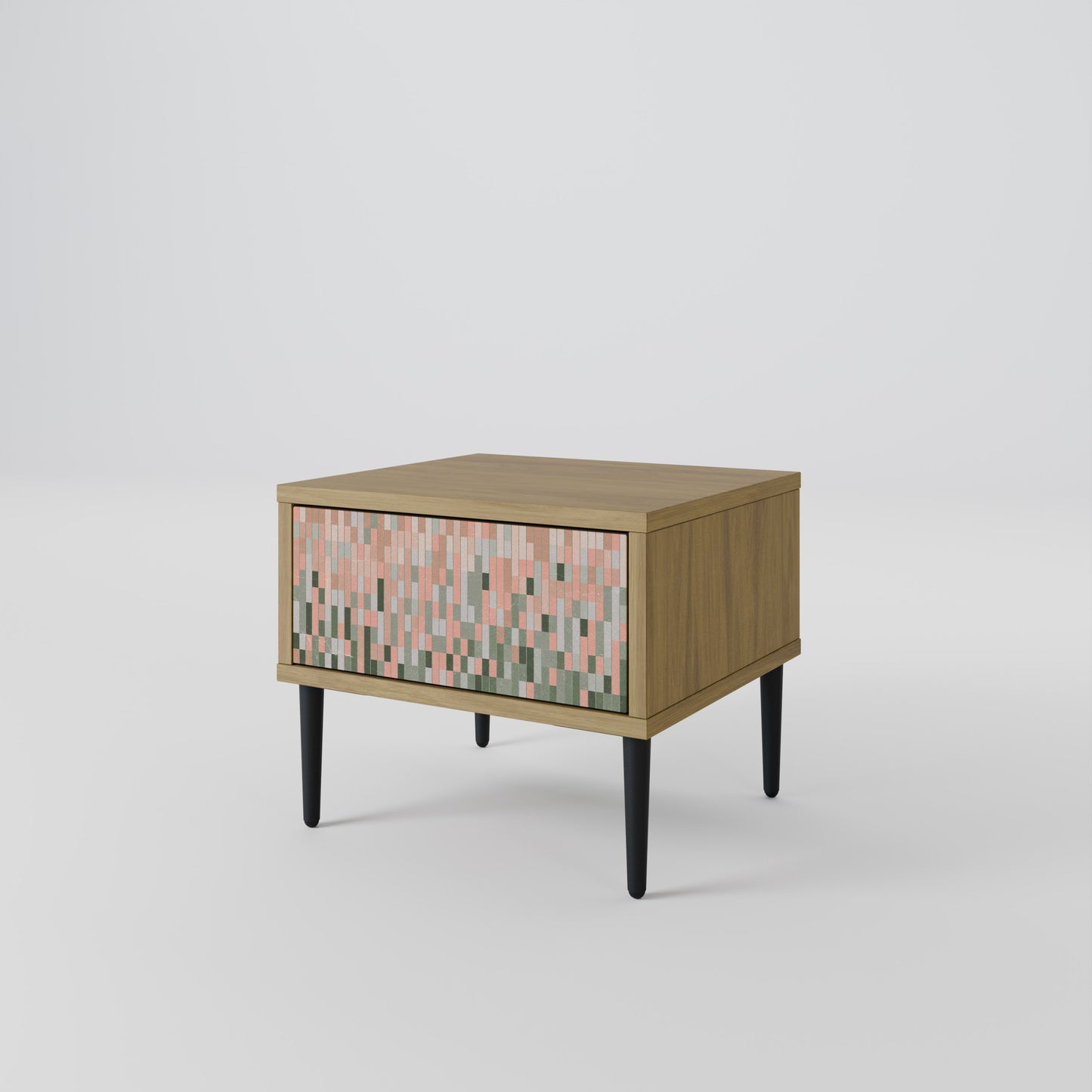 BYGGER FRAMTIDEN Nattduksbord i Oak Effect