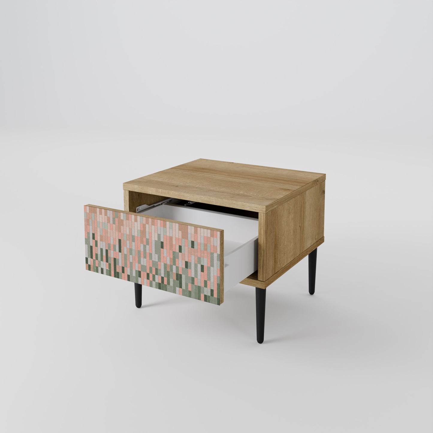 BYGGER FRAMTIDEN Nattduksbord i Oak Effect