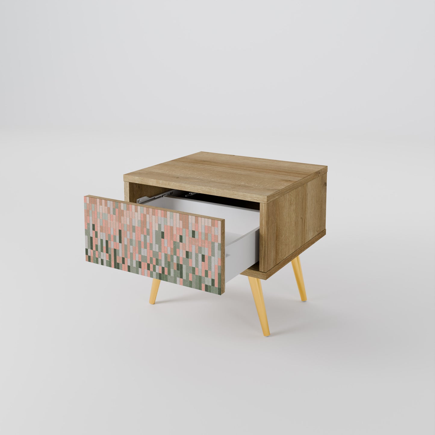 BYGGER FRAMTIDEN Nattduksbord i Oak Effect