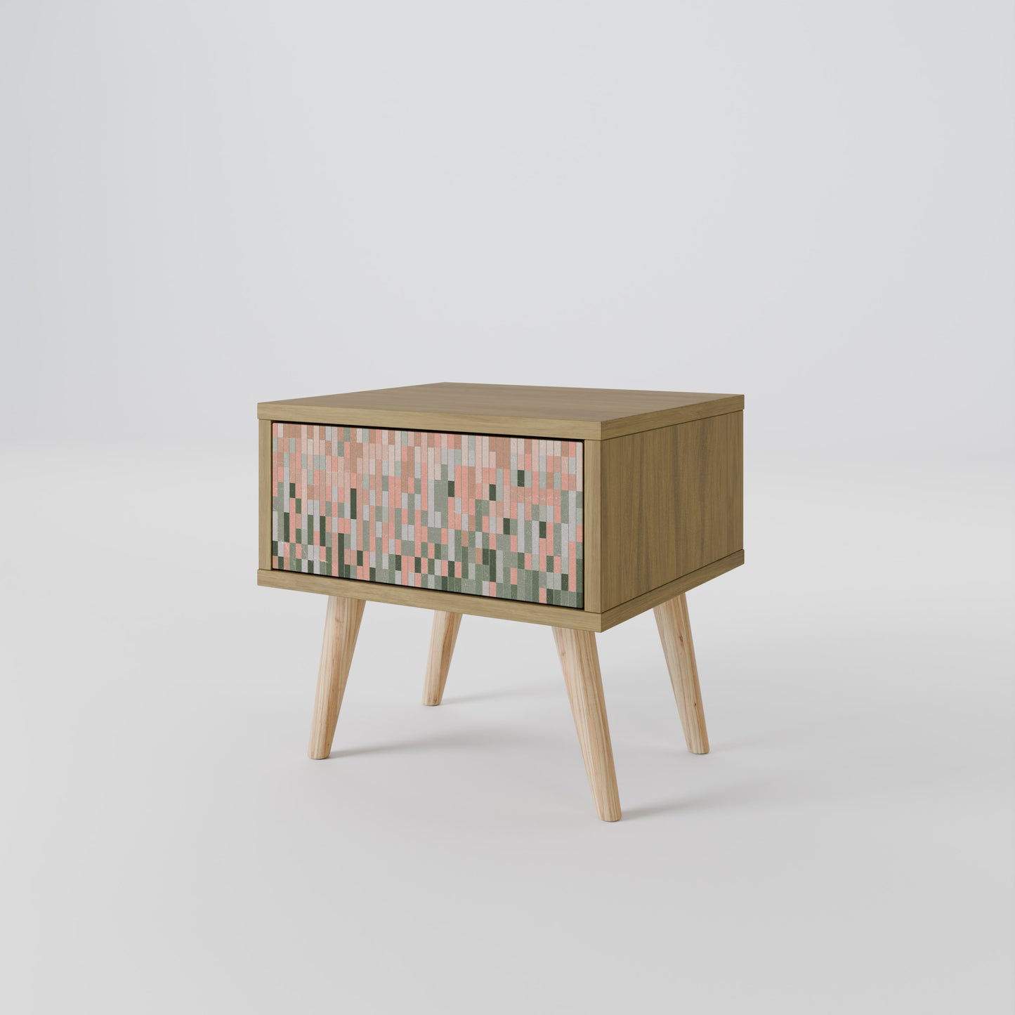 BYGGER FRAMTIDEN Nattduksbord i Oak Effect