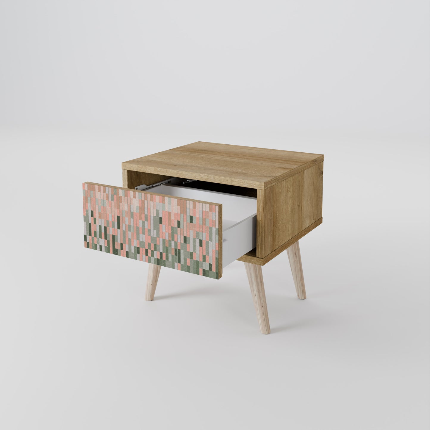 BYGGER FRAMTIDEN Nattduksbord i Oak Effect