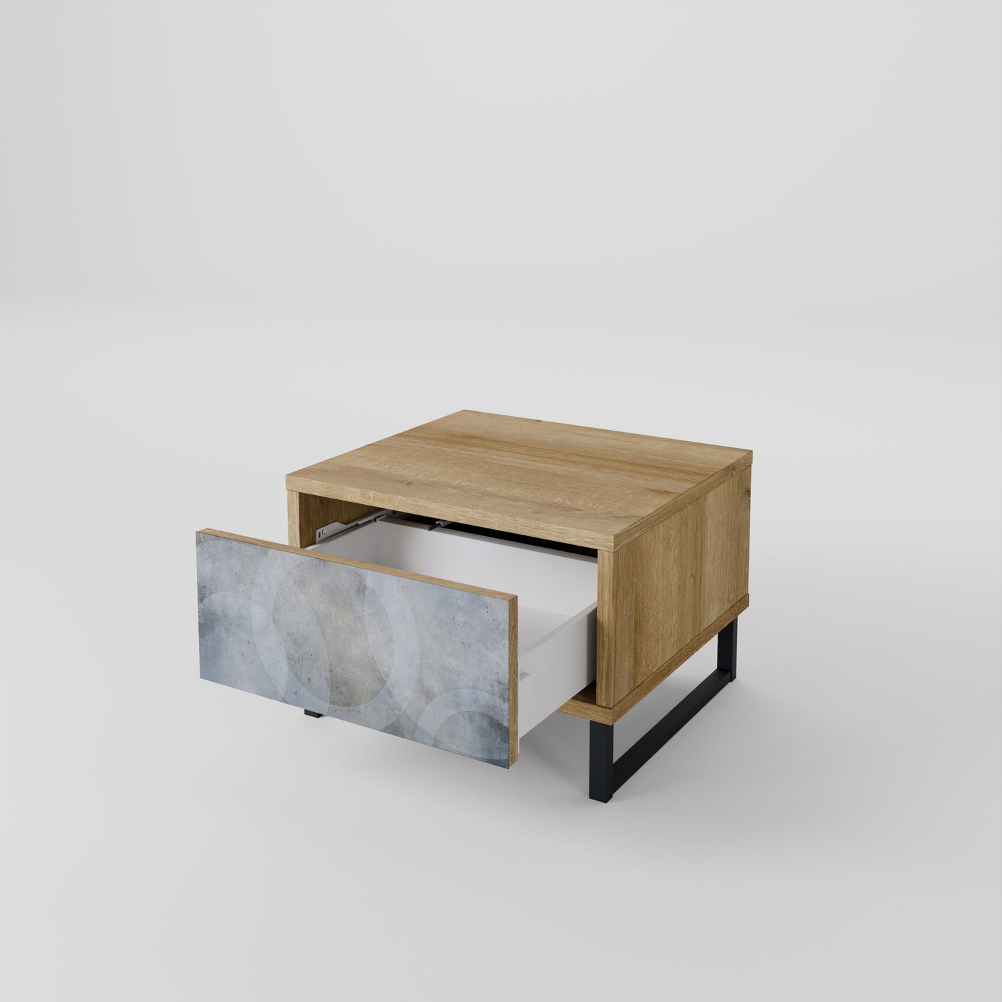 MUTED ARC Nattduksbord i ekeffekt
