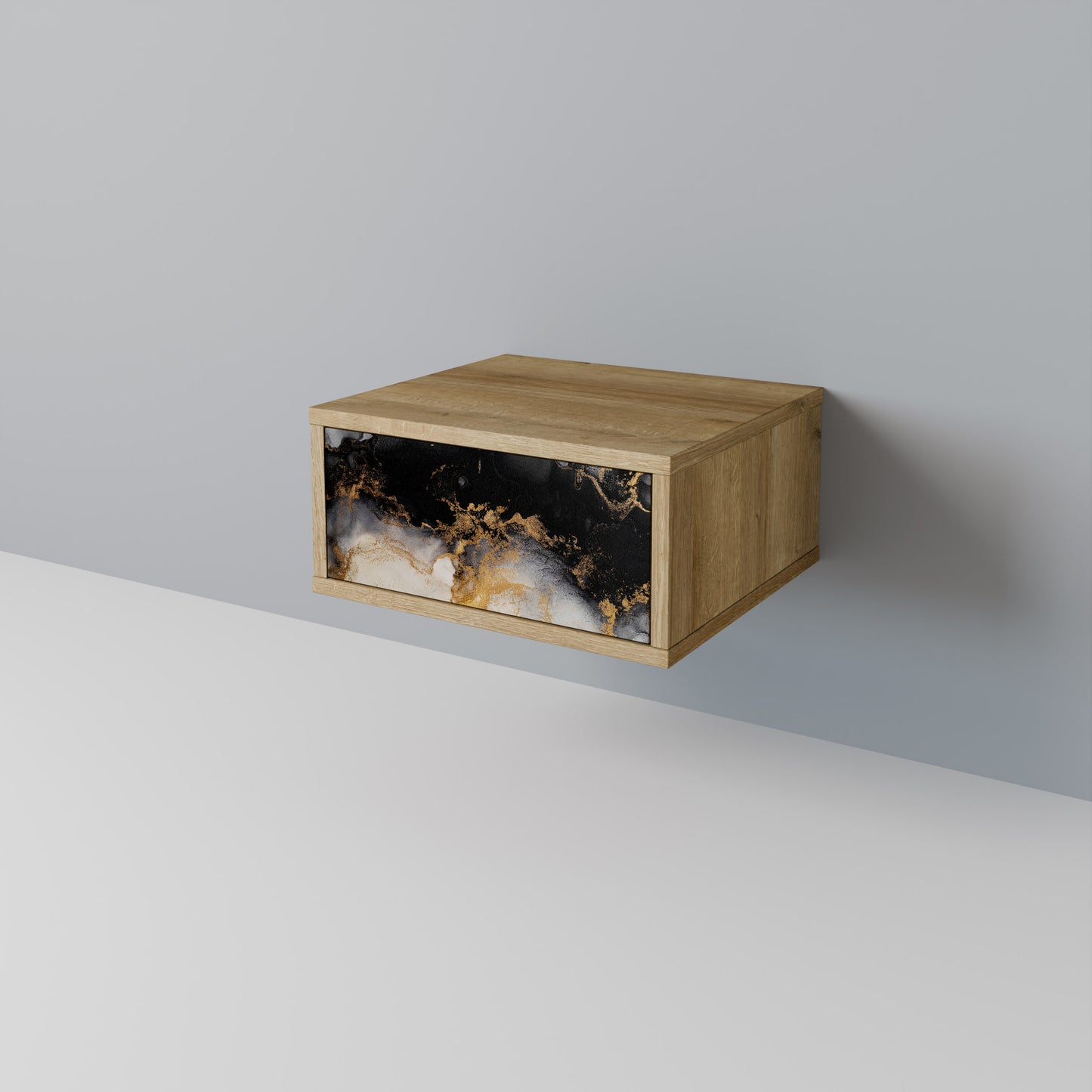MARBLE OF MORGEN Nattduksbord i Oak Effect