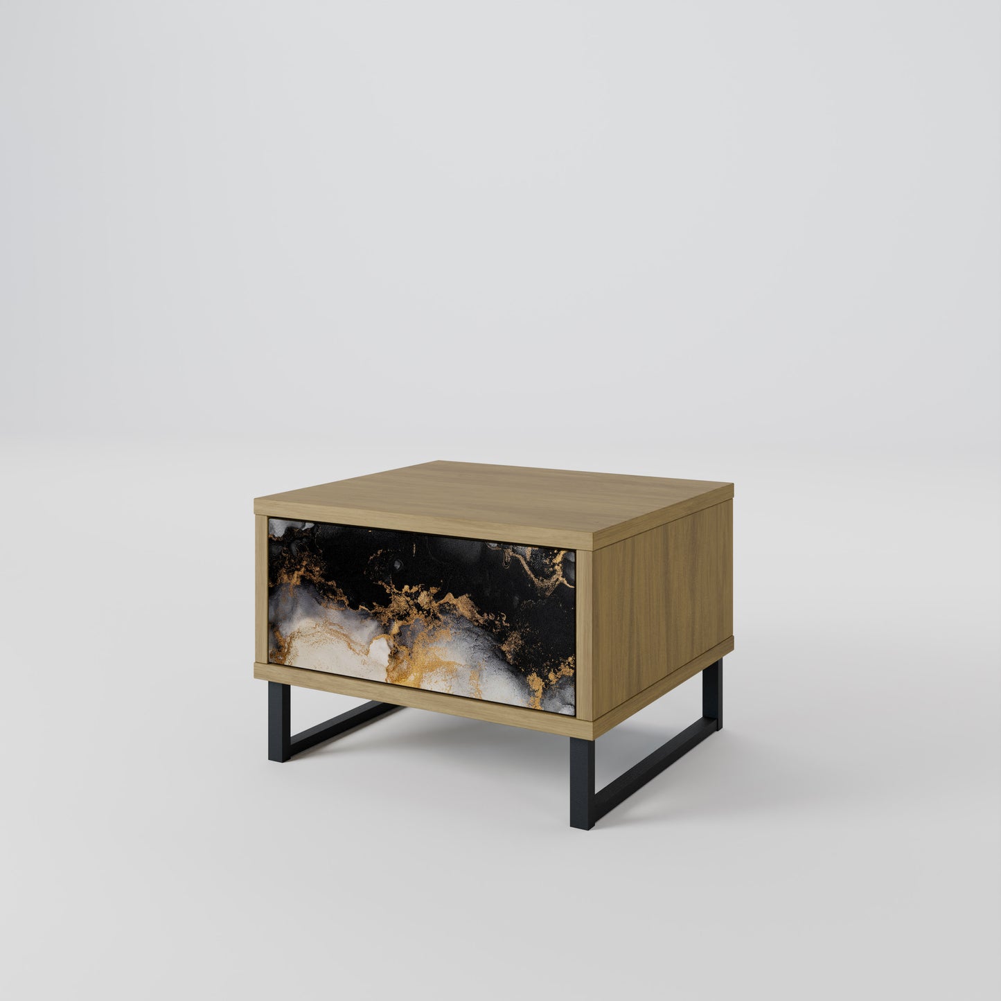 MARBLE OF MORGEN Nattduksbord i Oak Effect
