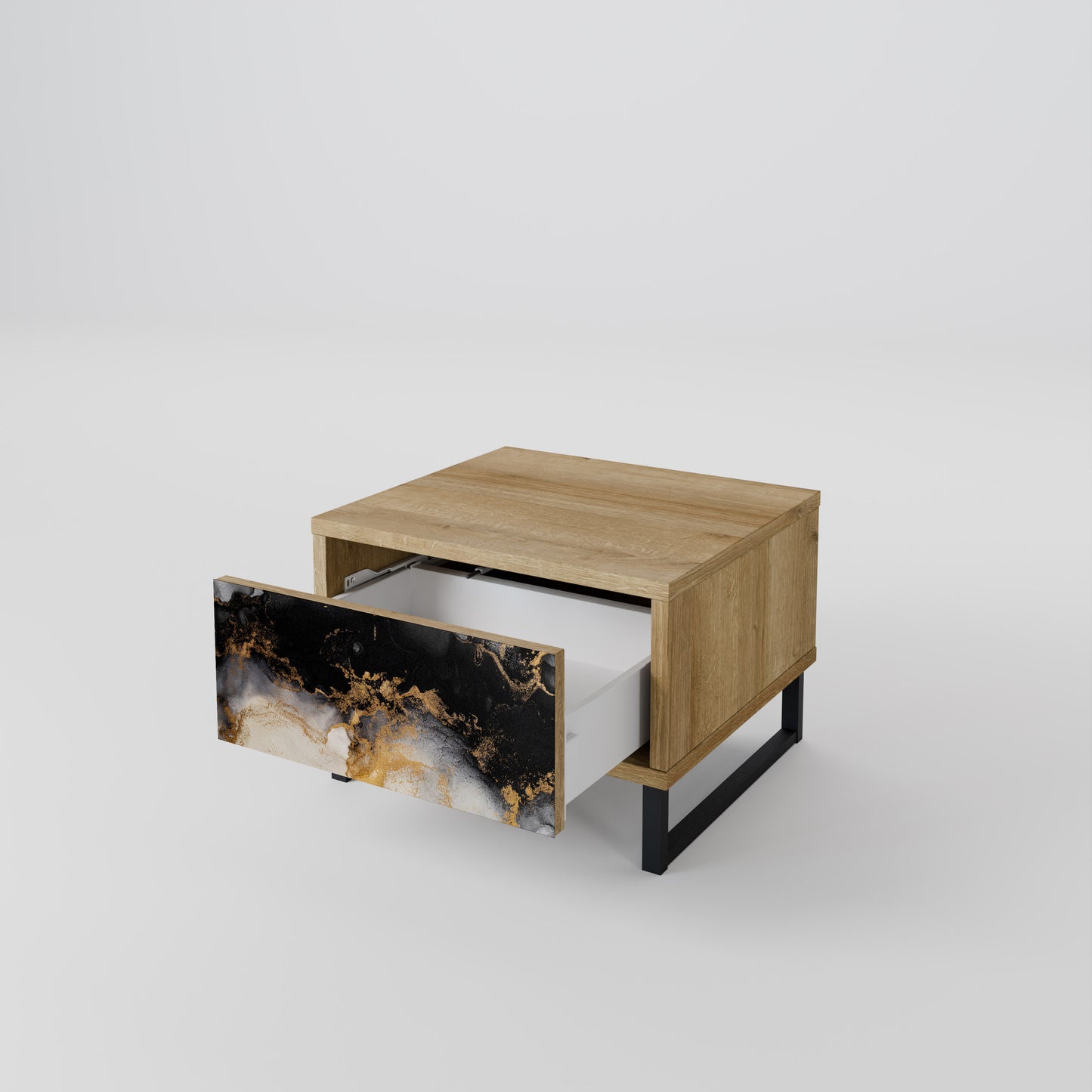 MARBLE OF MORGEN Nattduksbord i Oak Effect