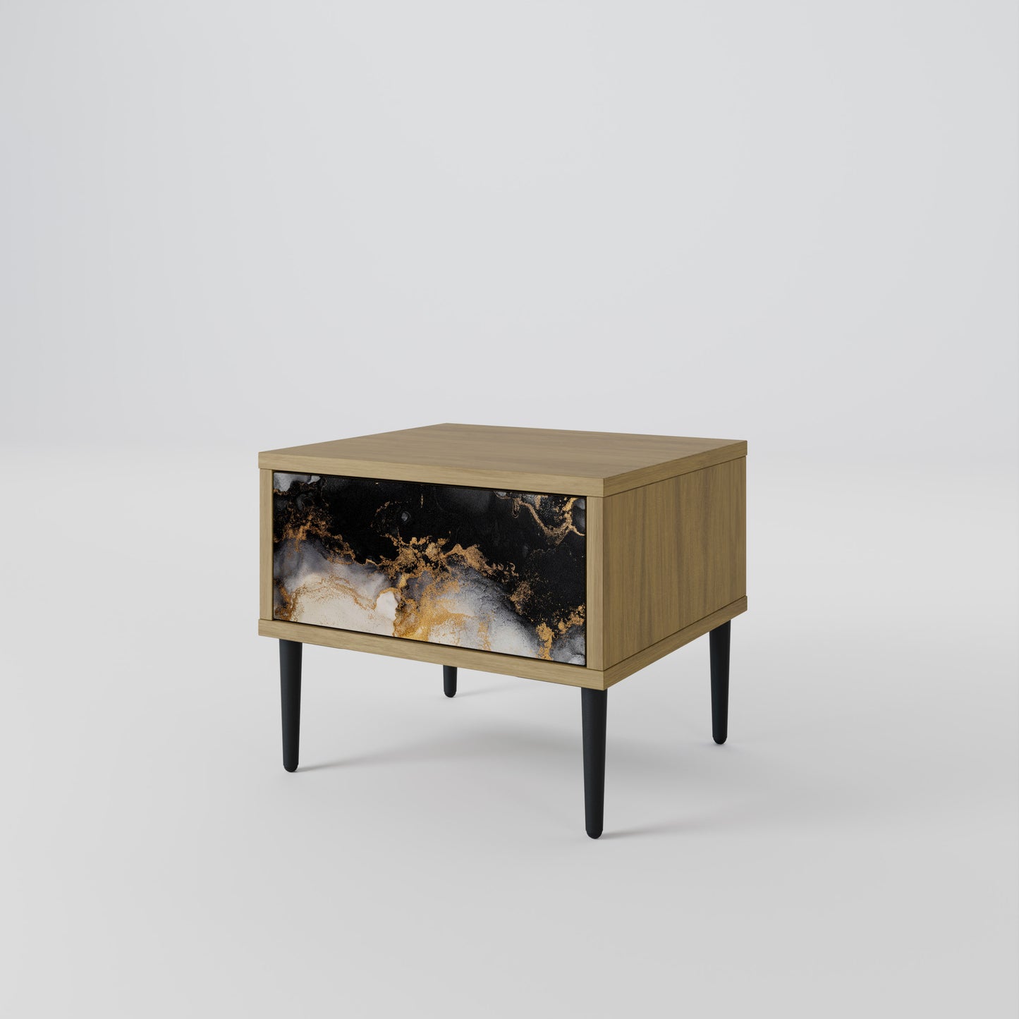 MARBLE OF MORGEN Nattduksbord i Oak Effect