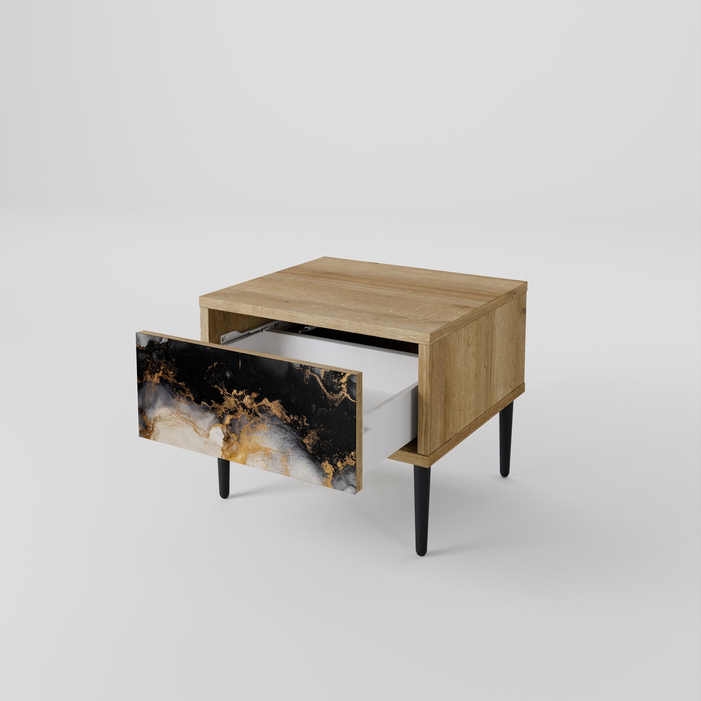 MARBLE OF MORGEN Nattduksbord i Oak Effect