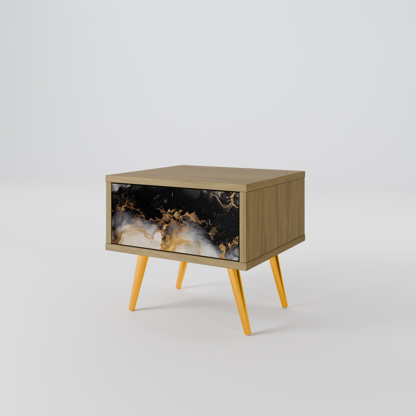 MARBLE OF MORGEN Nattduksbord i Oak Effect