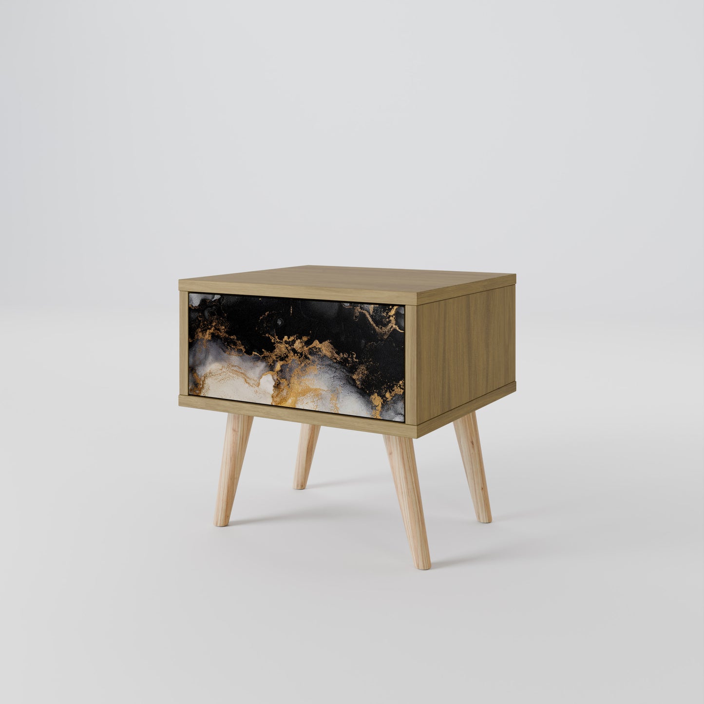 MARBLE OF MORGEN Nattduksbord i Oak Effect