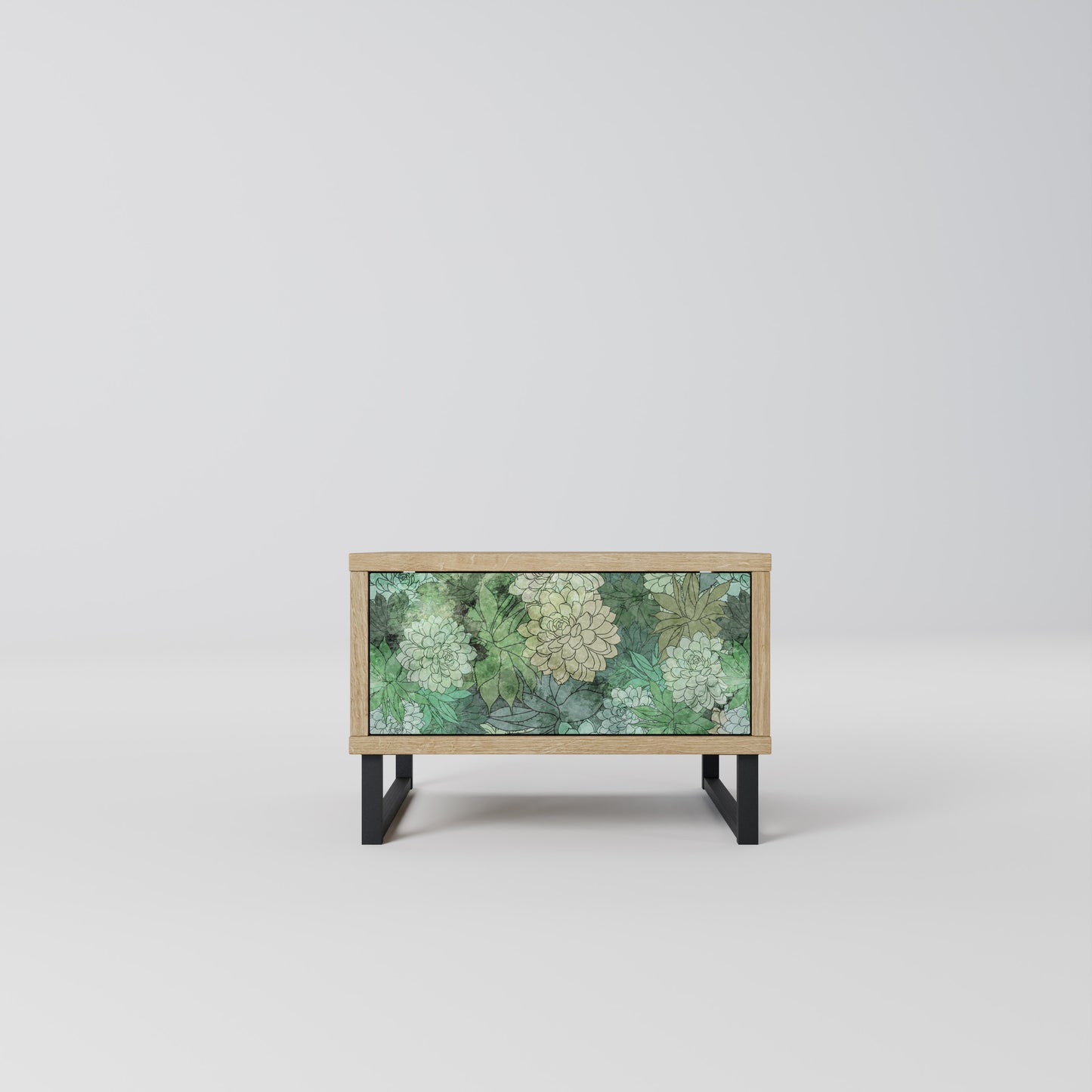 SUCCULENT CLUSTER Nightstand in Oak Effect