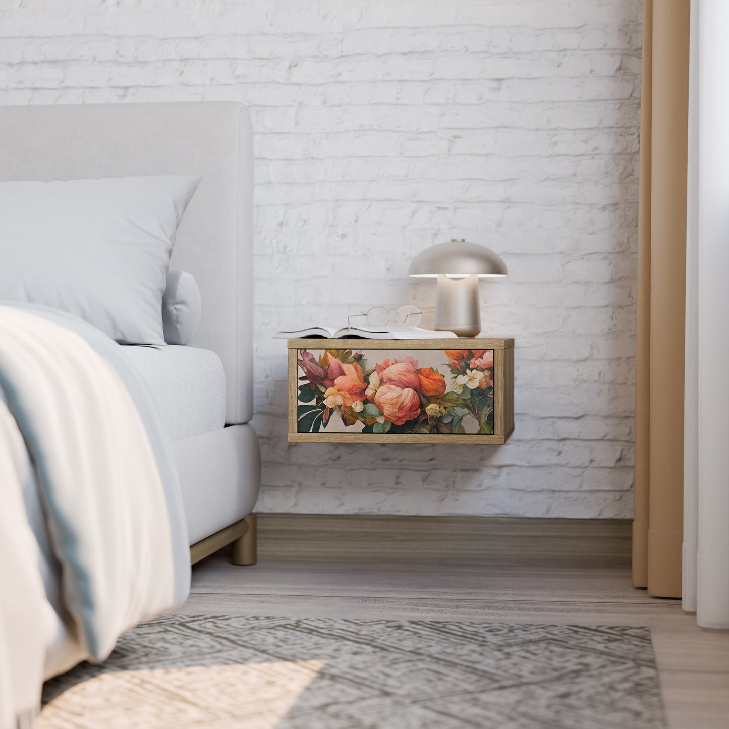 STYLISH BEAUTY Nattduksbord i Oak Effect