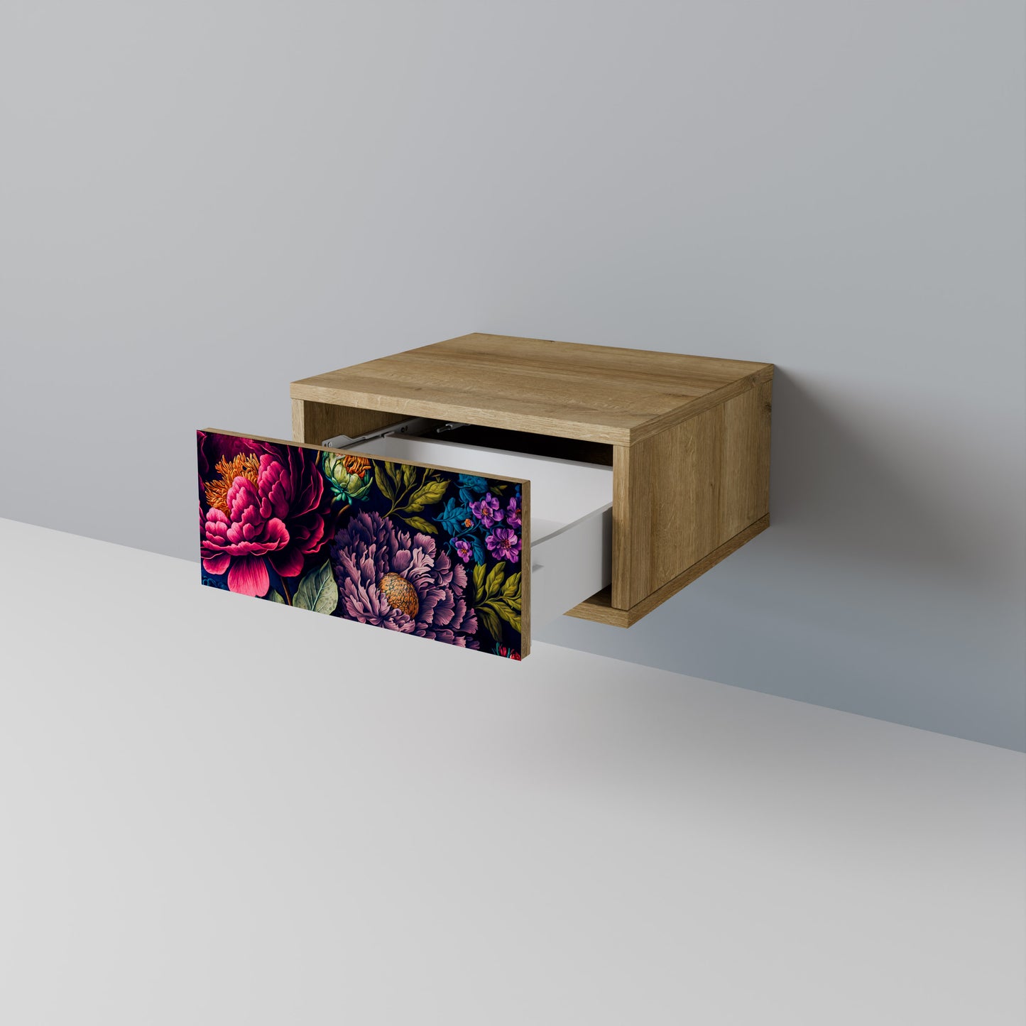 BLOOMING ELEGANCE Nattduksbord i ekeffekt