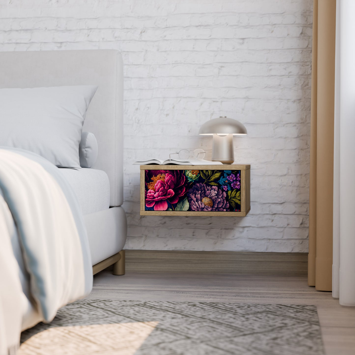 BLOOMING ELEGANCE Nattduksbord i ekeffekt