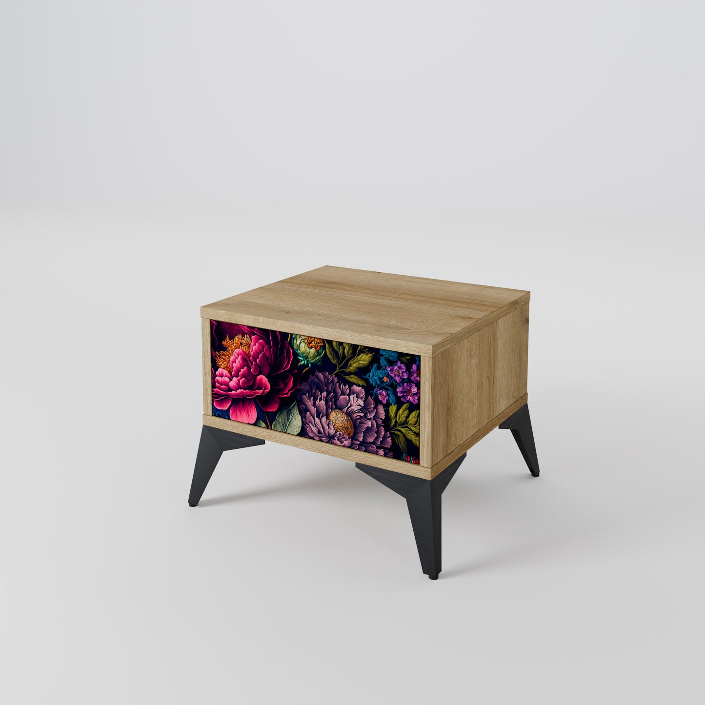 BLOOMING ELEGANCE Nattduksbord i ekeffekt
