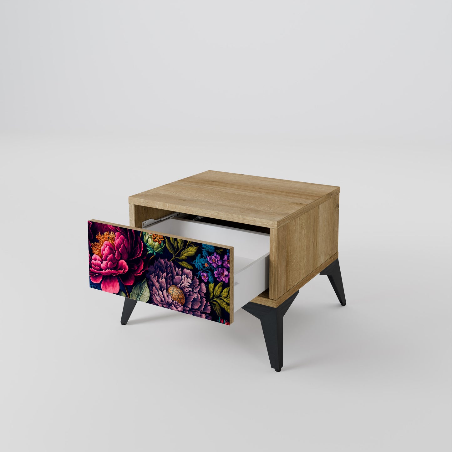 BLOOMING ELEGANCE Nattduksbord i ekeffekt