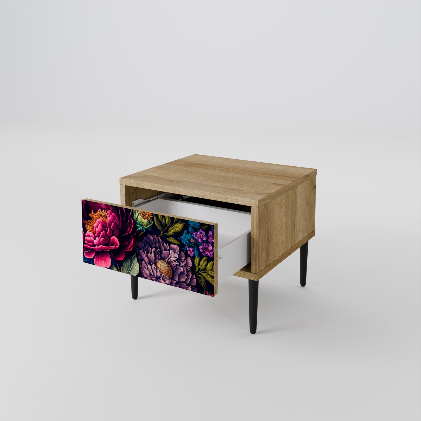 BLOOMING ELEGANCE Nattduksbord i ekeffekt