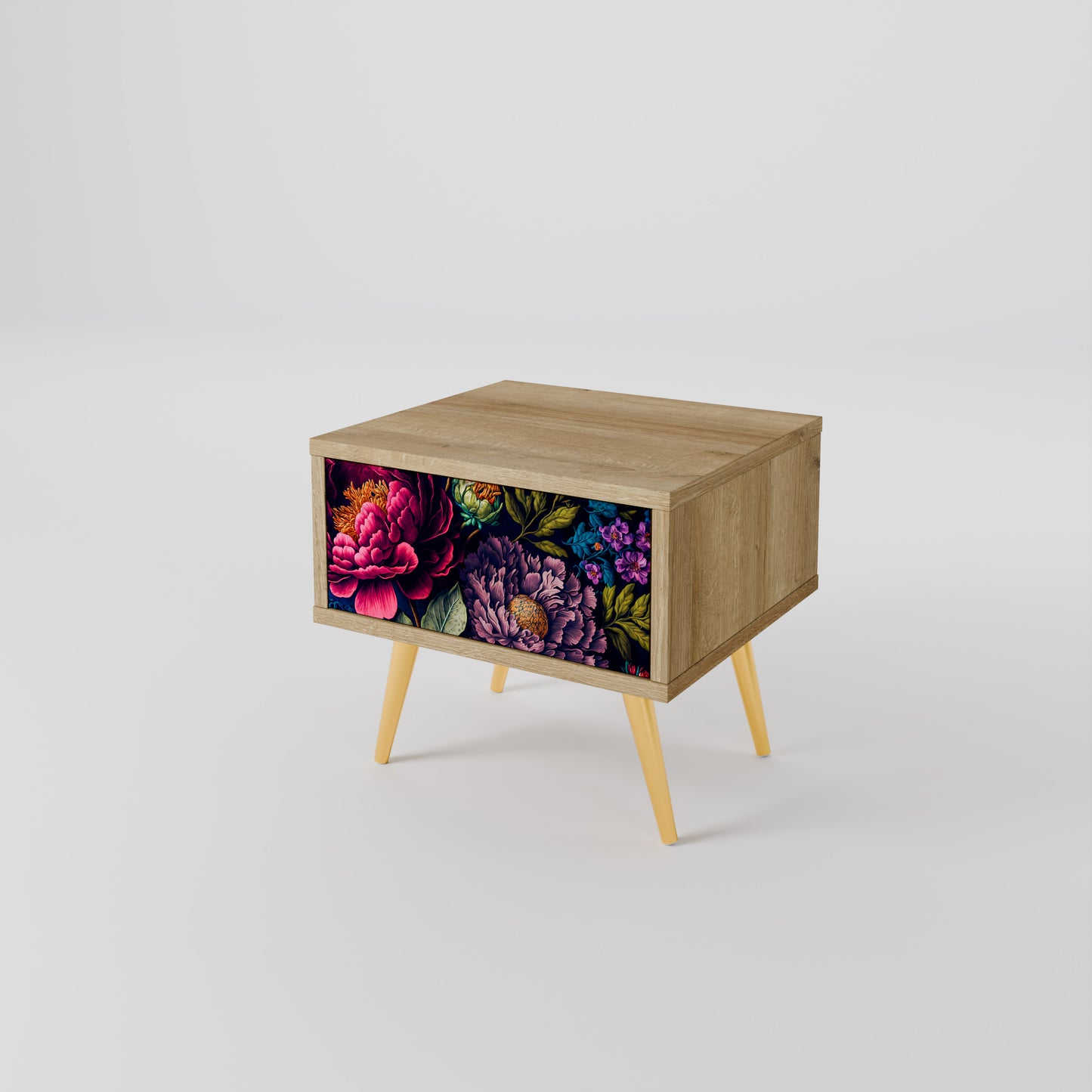 BLOOMING ELEGANCE Nattduksbord i ekeffekt