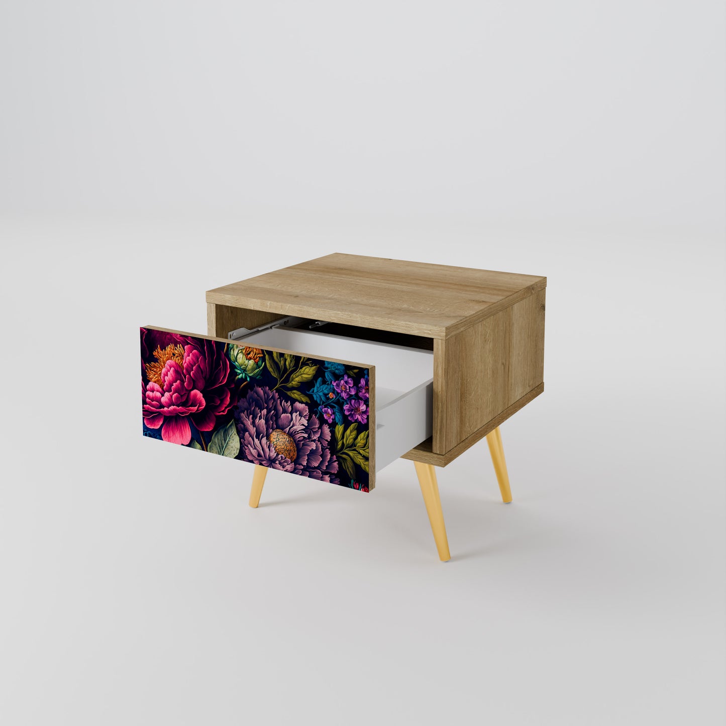 BLOOMING ELEGANCE Nattduksbord i ekeffekt