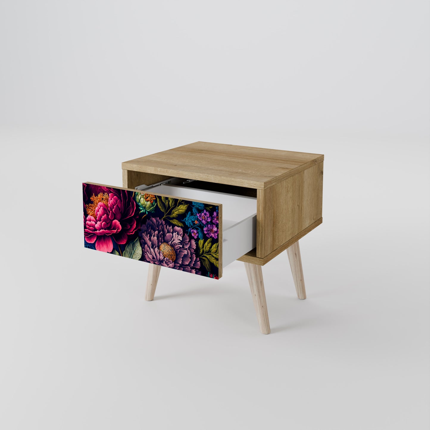 BLOOMING ELEGANCE Nattduksbord i ekeffekt