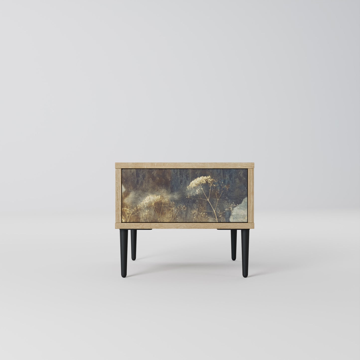 GENTLE POWER Nightstand in Oak Effect