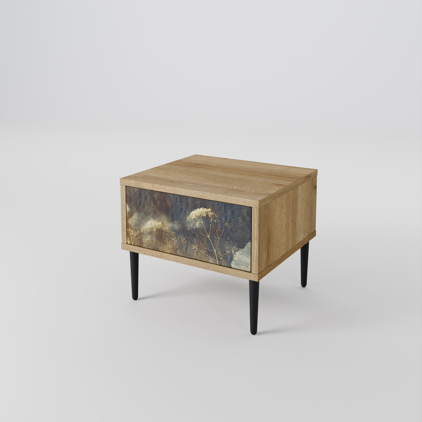 GENTLE POWER Nightstand in Oak Effect