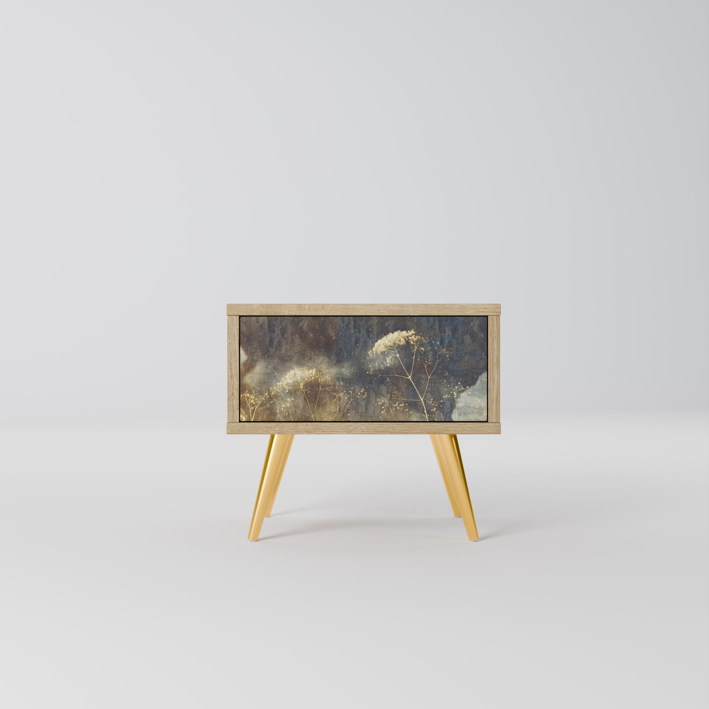 GENTLE POWER Nightstand in Oak Effect