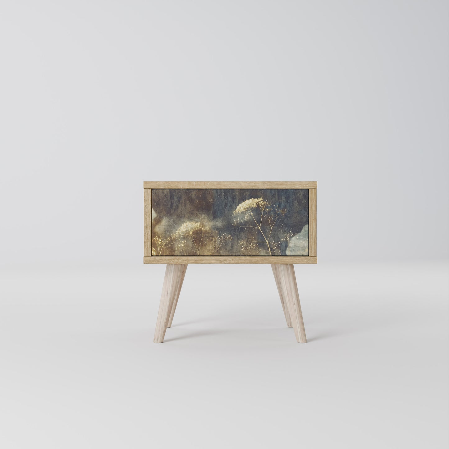 GENTLE POWER Nightstand in Oak Effect