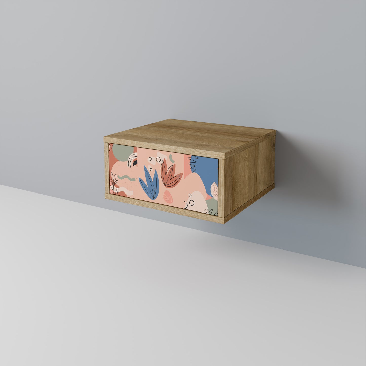 PASTEL DESTINY Nightstand in Oak Effect