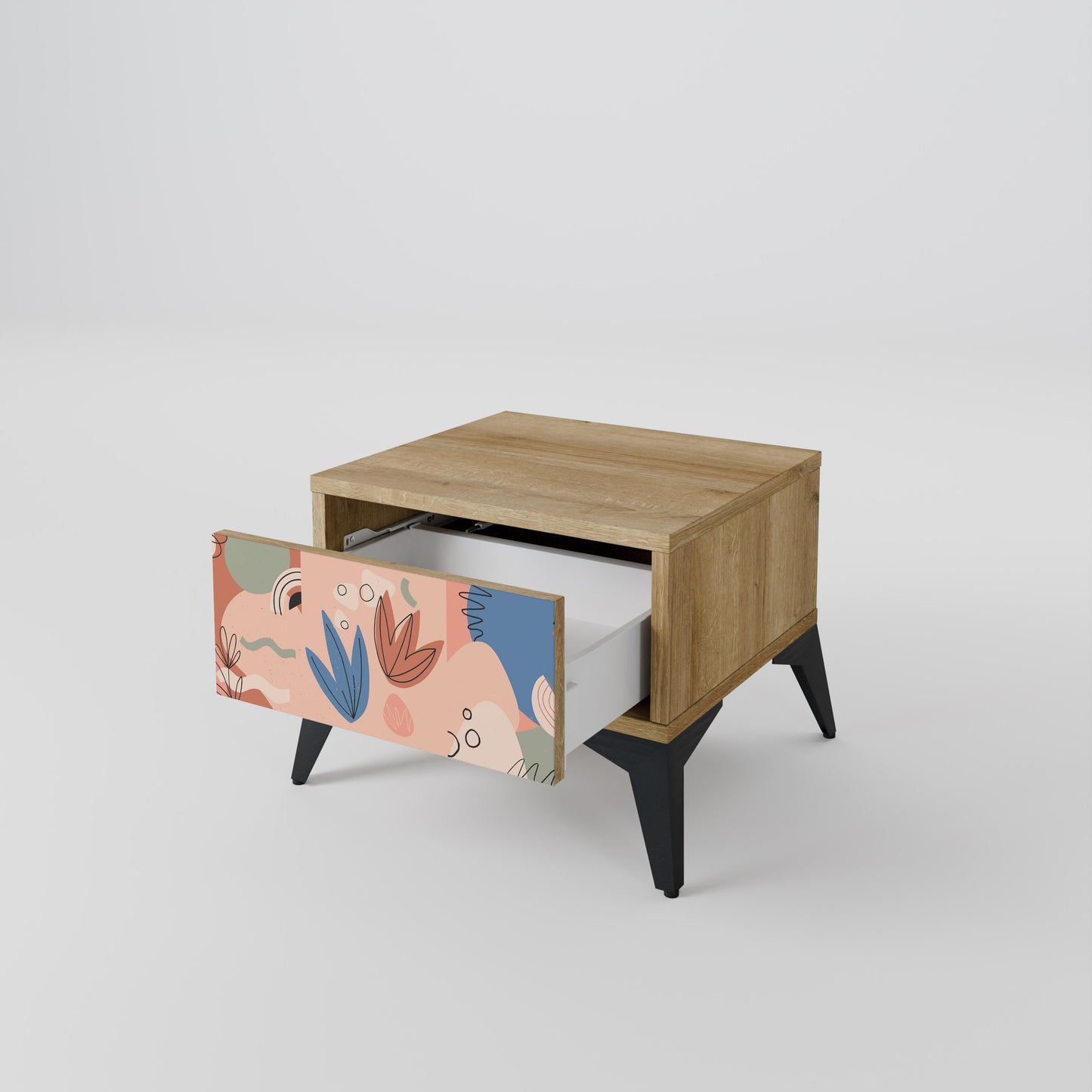 PASTEL DESTINY Nightstand in Oak Effect