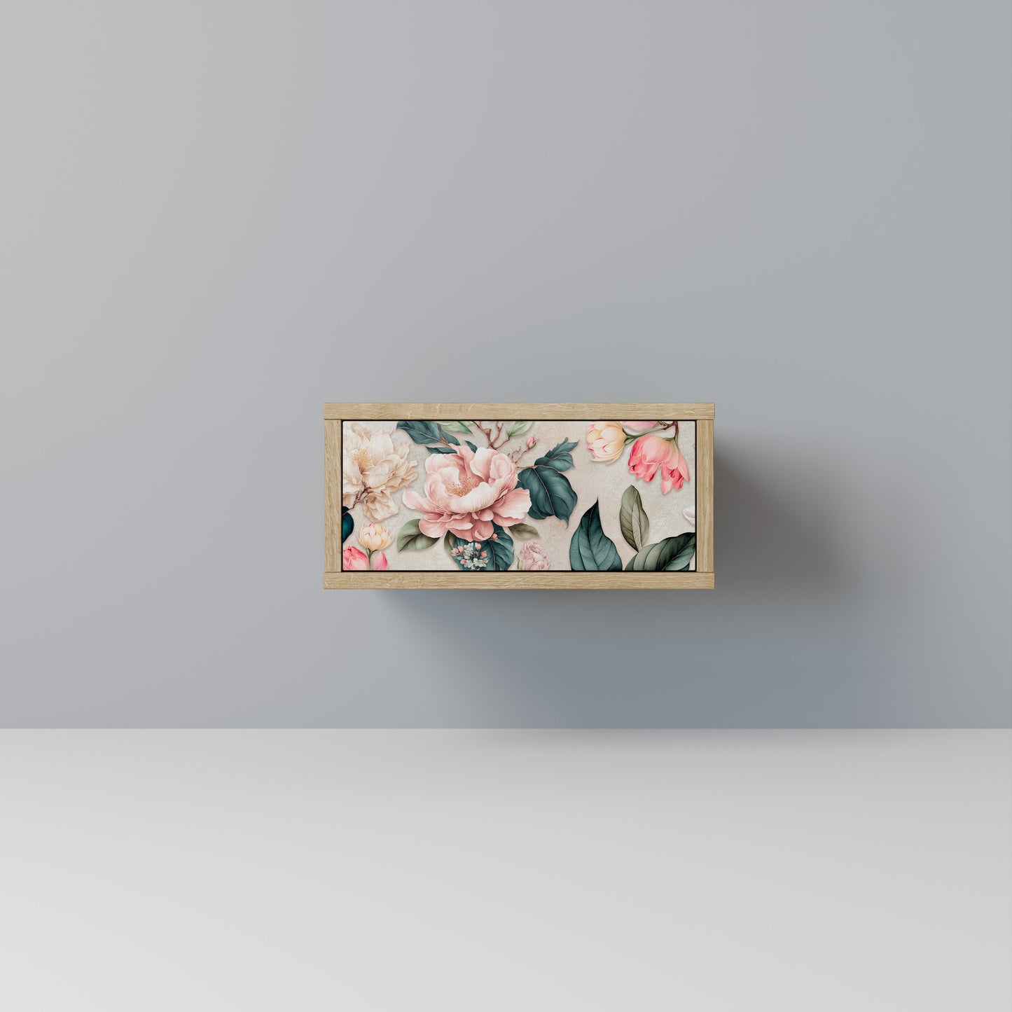 FLORAL GRACE Nattduksbord i ekeffekt