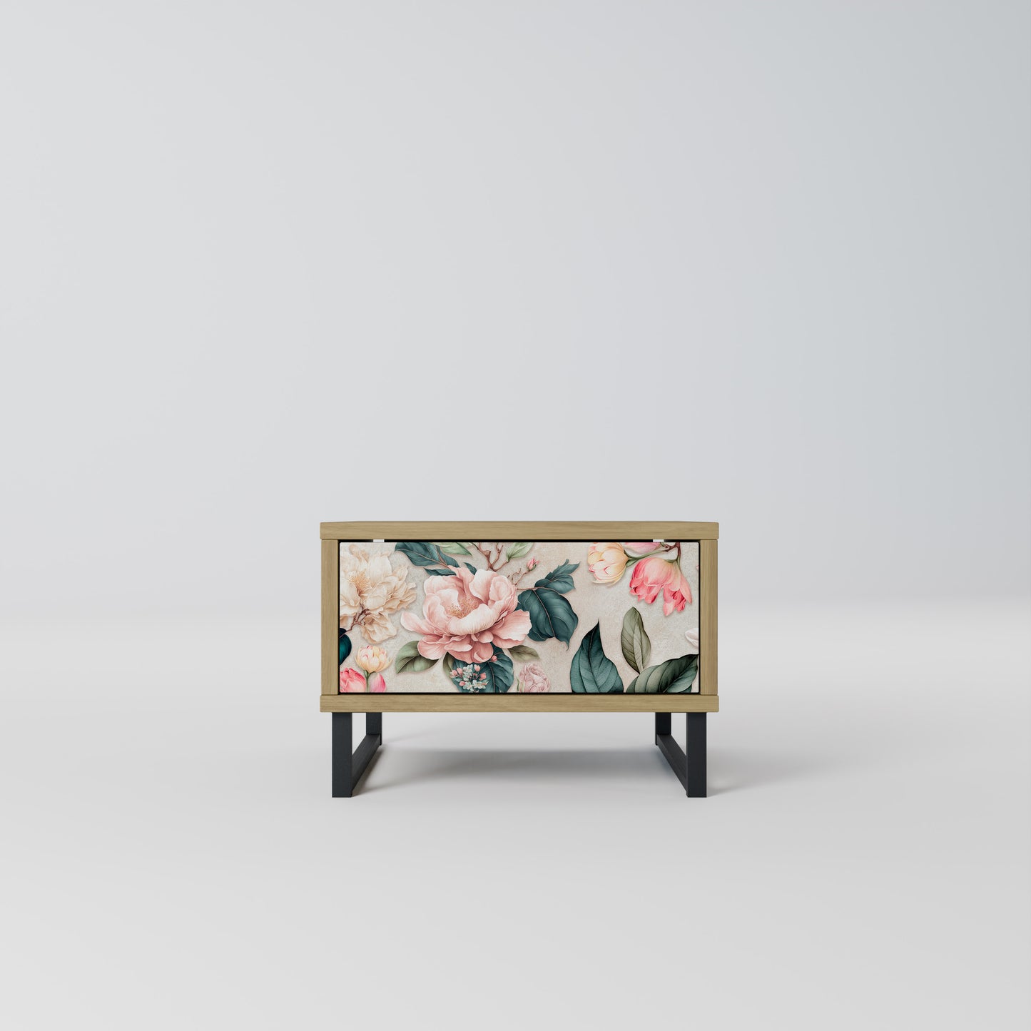 FLORAL GRACE Nattduksbord i ekeffekt