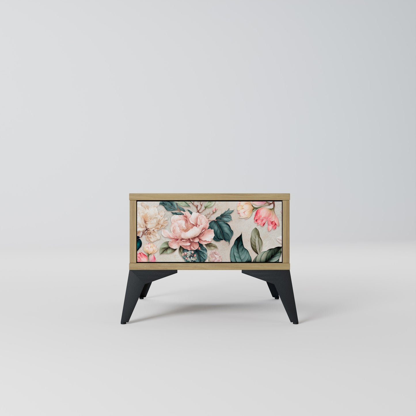 FLORAL GRACE Nattduksbord i ekeffekt