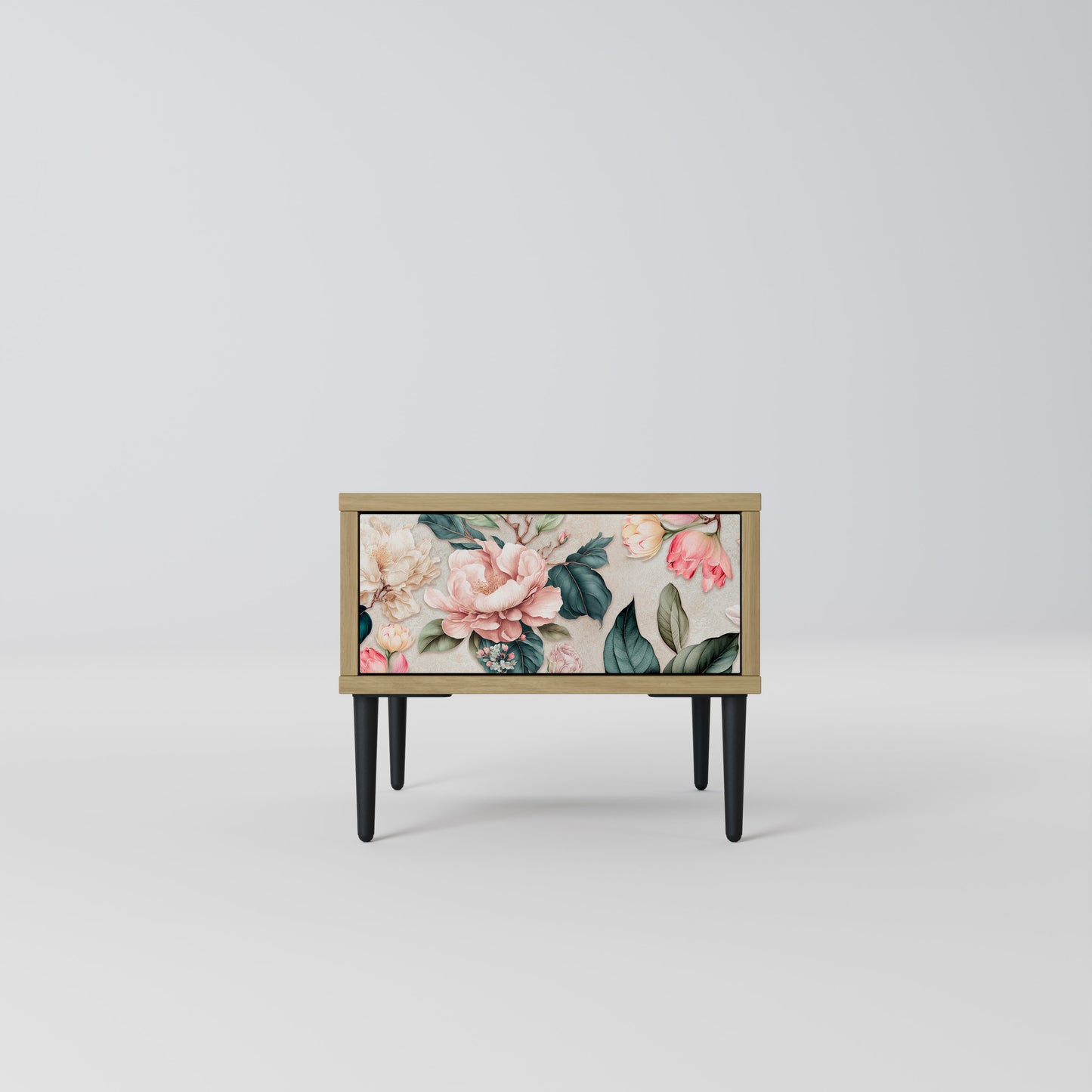 FLORAL GRACE Nattduksbord i ekeffekt