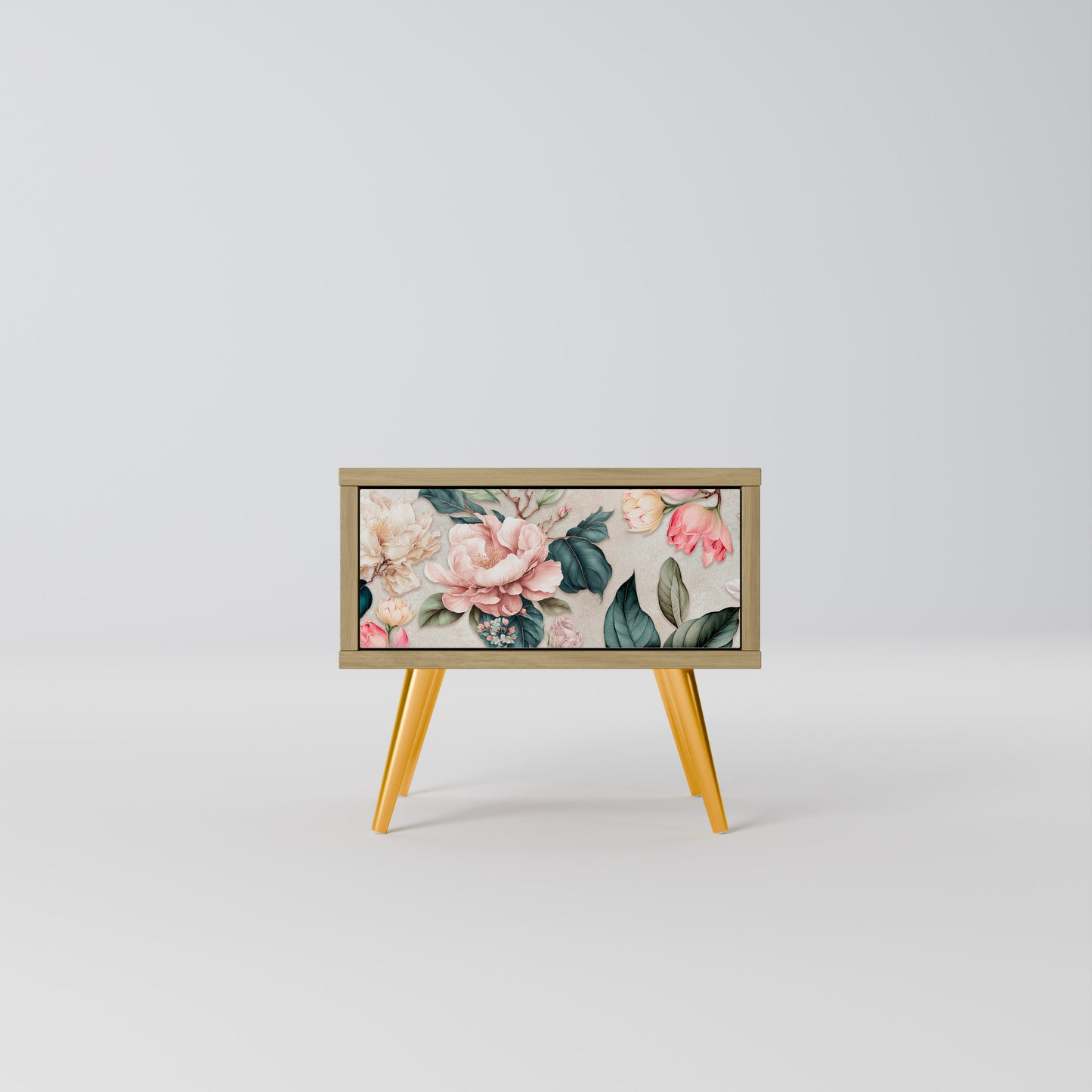 FLORAL GRACE Nattduksbord i ekeffekt