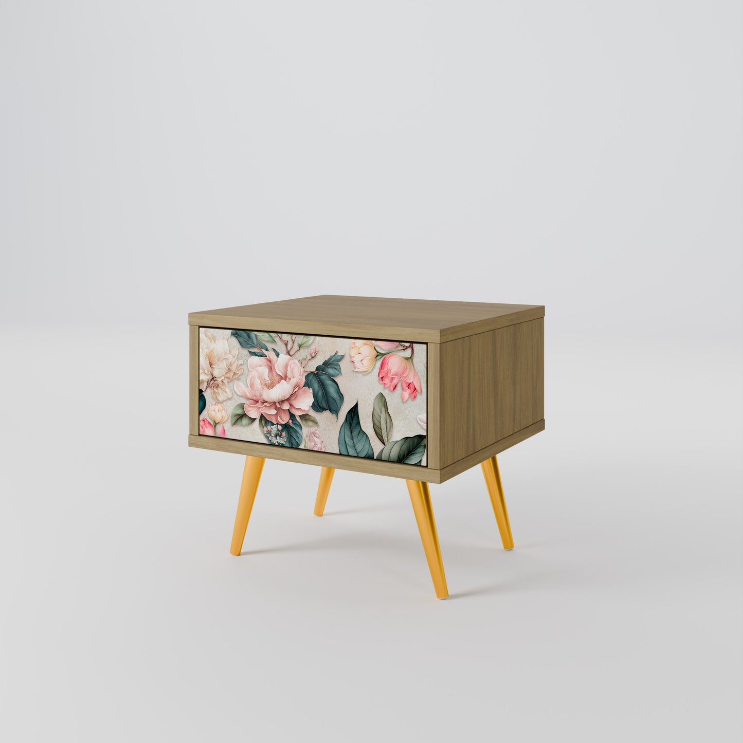 FLORAL GRACE Nattduksbord i ekeffekt