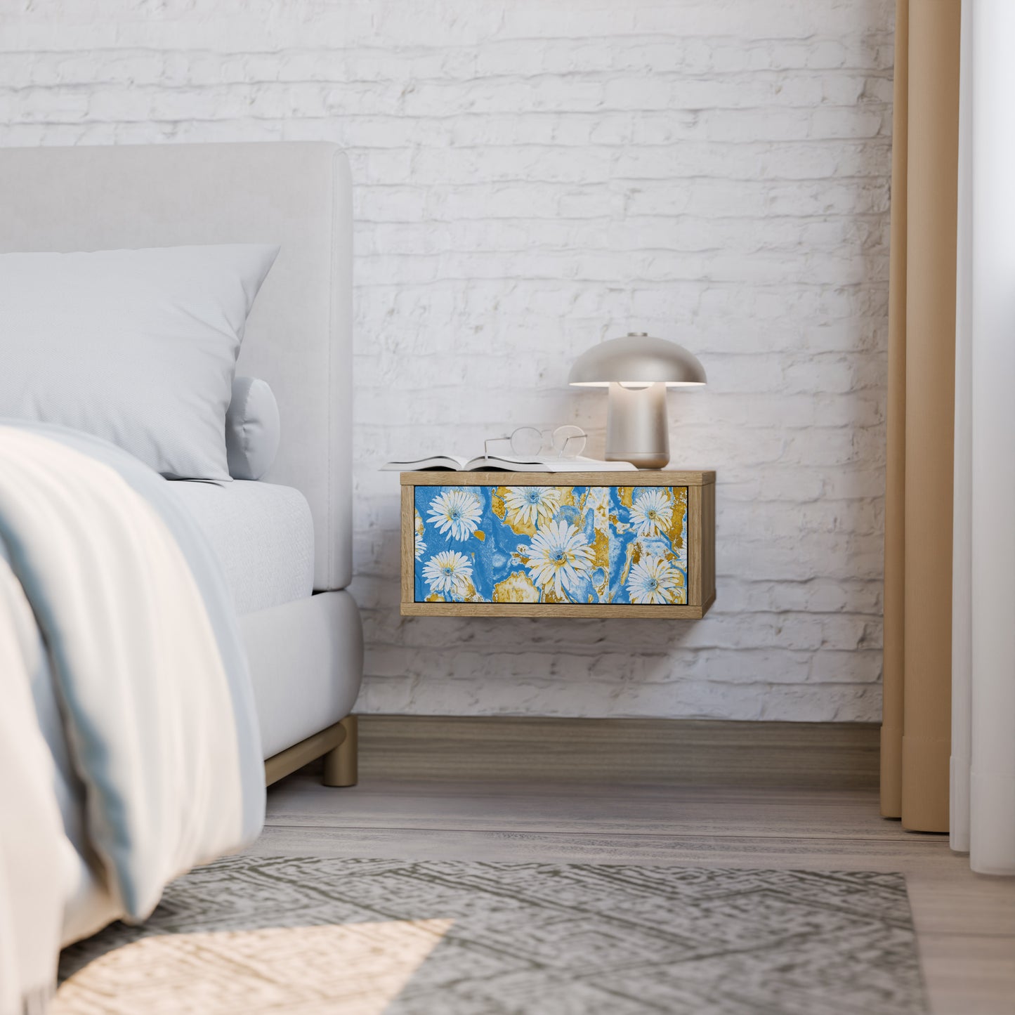 DAISY LUXE Nightstand in Oak Effect