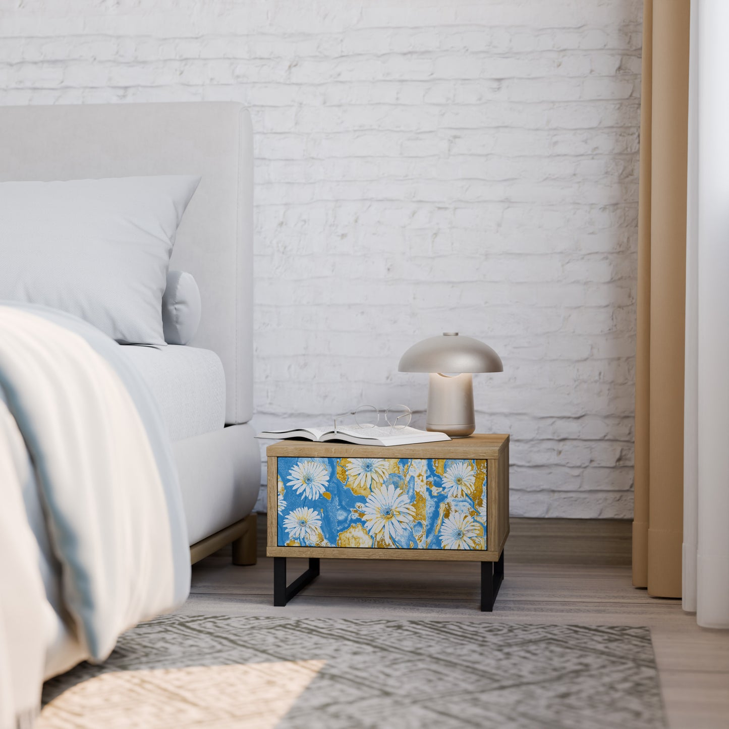 DAISY LUXE Nightstand in Oak Effect